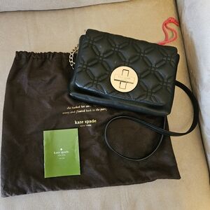 Kate Spade Black Crossbody Bag with Gold Accents